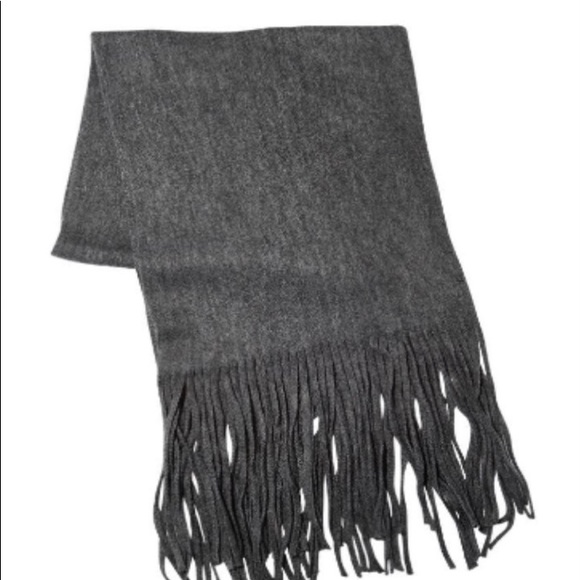 LUCKY BRAND SOLID BRUSHED SCARF DARK GRAY / CHARCOAL NWT - Picture 4 of 7